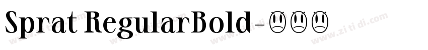 Sprat RegularBold字体转换